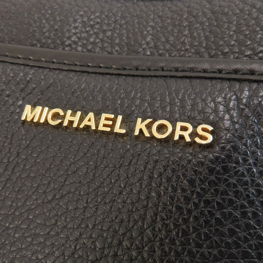 MICHAEL KORS Shoulder Bag leather black logo Women Used Authentic