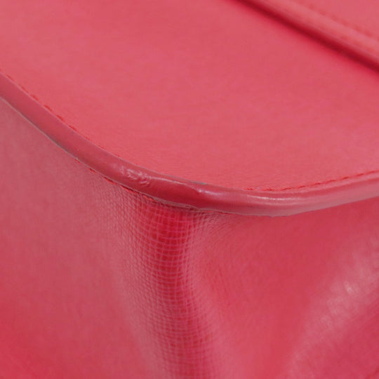 Furla Shoulder Bag leather Red metropolis Women Used Authentic