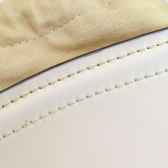 MICHAEL KORS Shoulder Bag leather white 2WAY Women Used Authentic