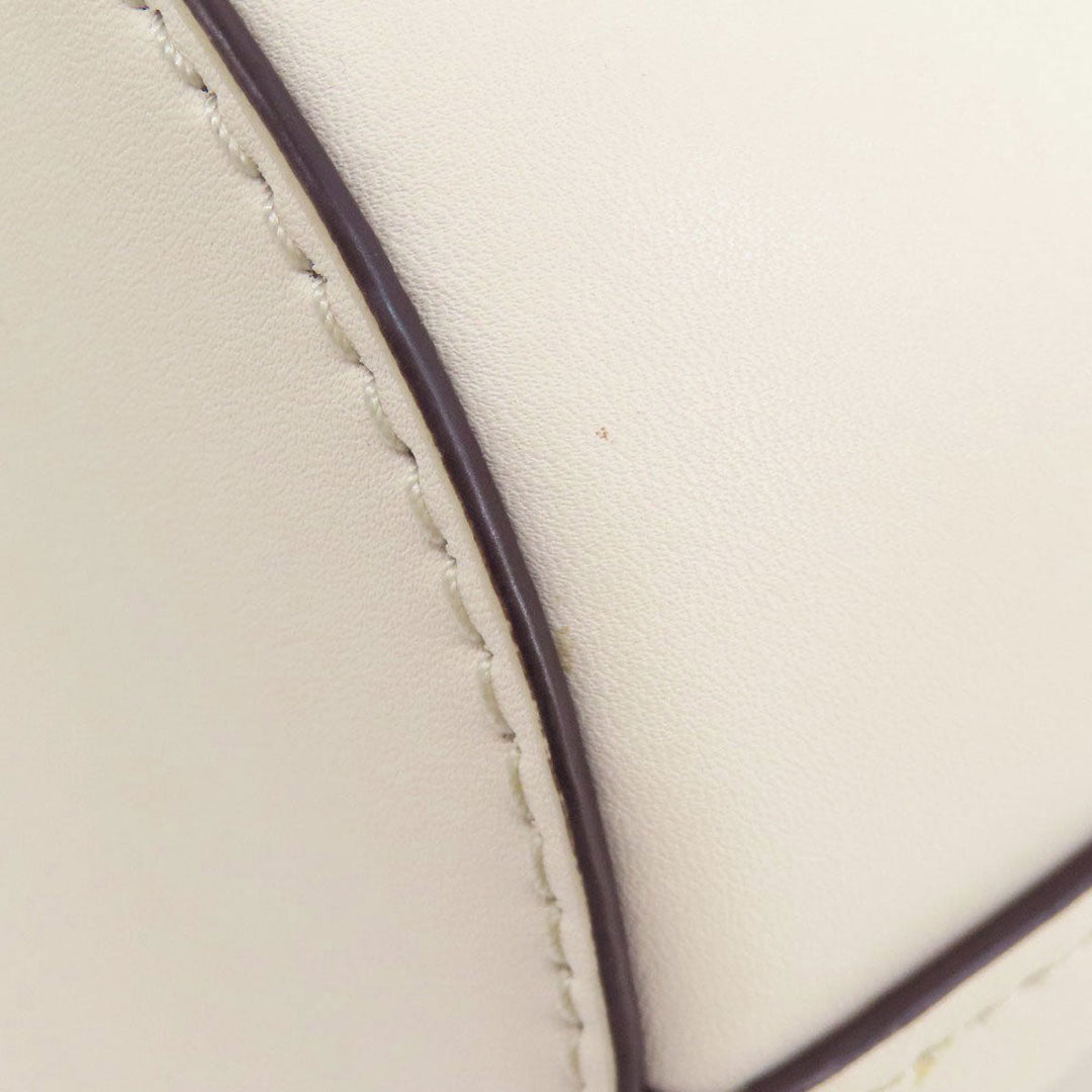 MICHAEL KORS Shoulder Bag leather white 2WAY Women Used Authentic