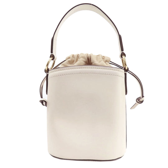MICHAEL KORS Shoulder Bag leather white 2WAY Women Used Authentic