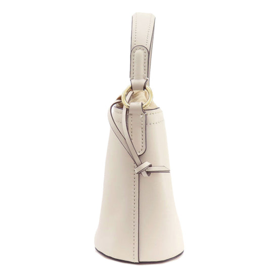 MICHAEL KORS Shoulder Bag leather white 2WAY Women Used Authentic