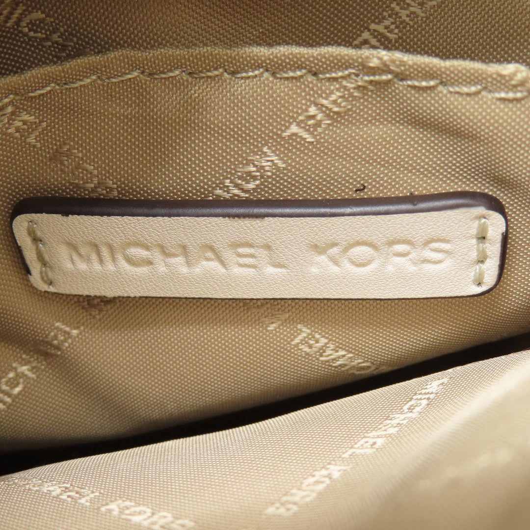 MICHAEL KORS Shoulder Bag leather white 2WAY Women Used Authentic