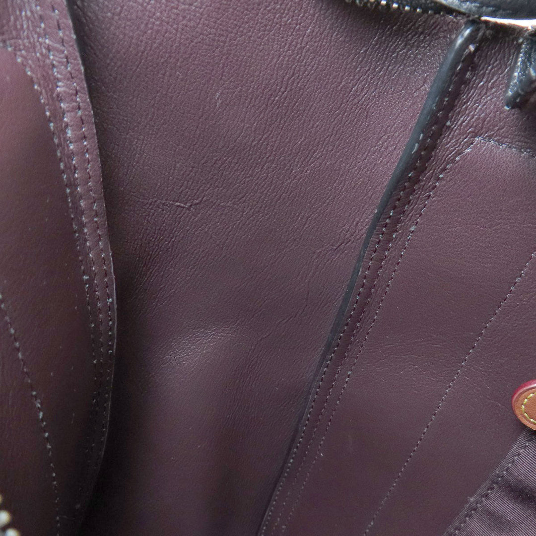 COACH Tote Bag C8353 leather black Alana Women Used Authentic