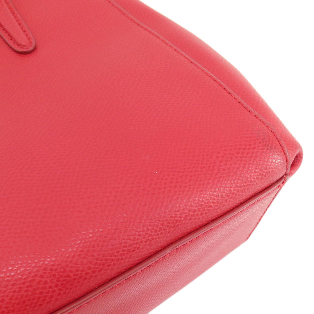 COACH Handbag F36637 leather Red logo 2WAY Women Used Authentic