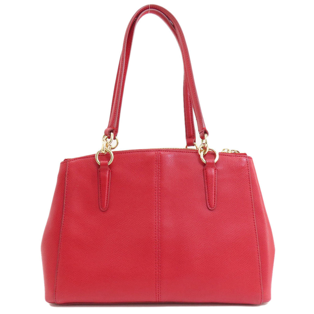 COACH Handbag F36637 leather Red logo 2WAY Women Used Authentic