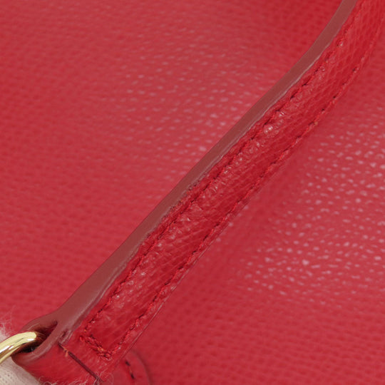 COACH Handbag F36637 leather Red logo 2WAY Women Used Authentic