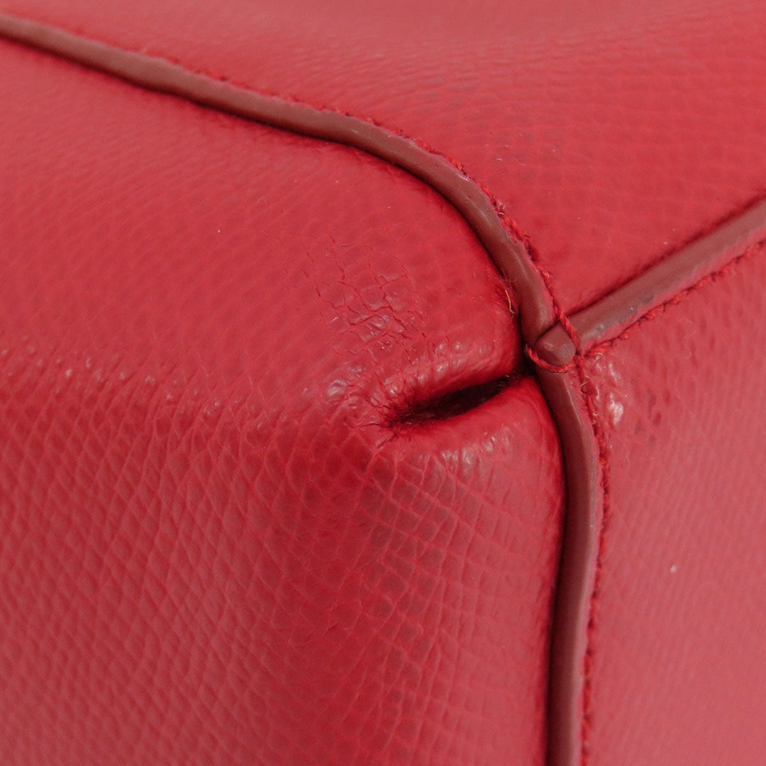 COACH Handbag F36637 leather Red logo 2WAY Women Used Authentic