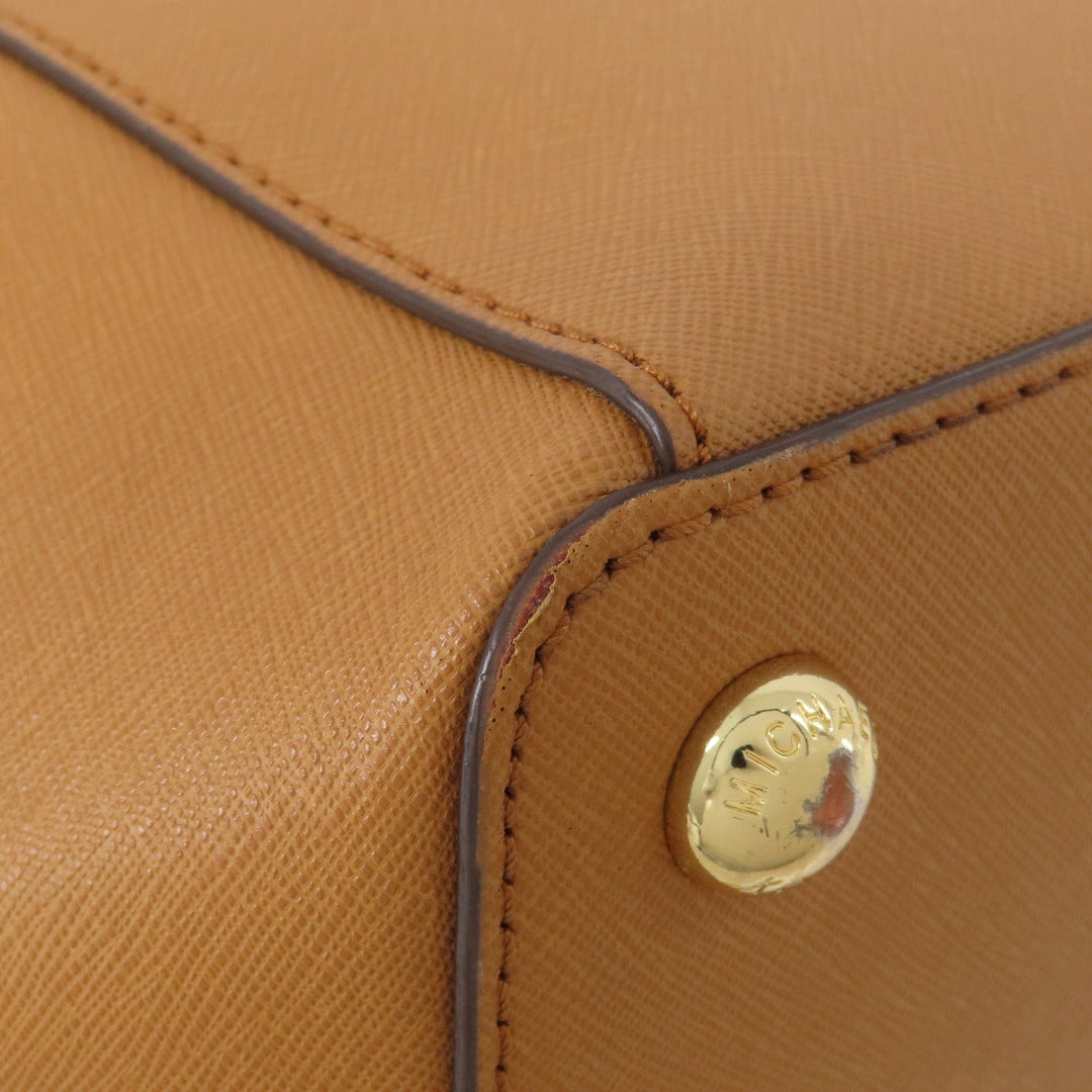 MICHAEL KORS Tote Bag PVC Brown logo Women Used Authentic