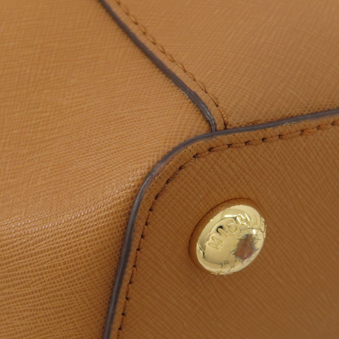 MICHAEL KORS Tote Bag PVC Brown logo Women Used Authentic