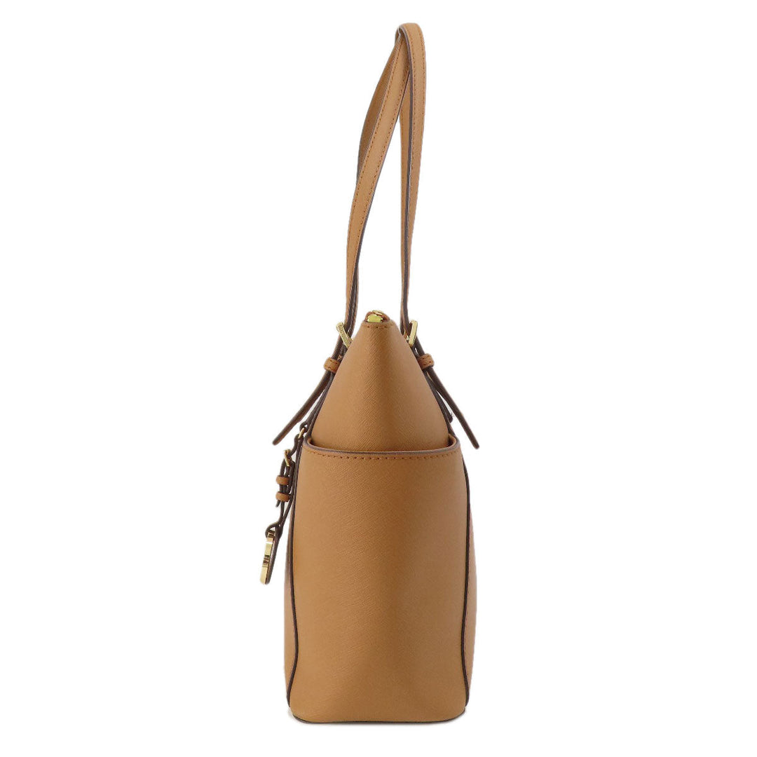 MICHAEL KORS Tote Bag PVC Brown logo Women Used Authentic
