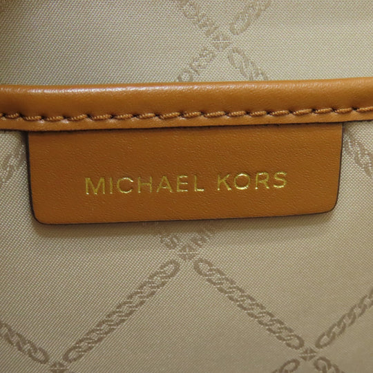 MICHAEL KORS Tote Bag PVC Brown MK Signature 2WAY Women Used Authentic