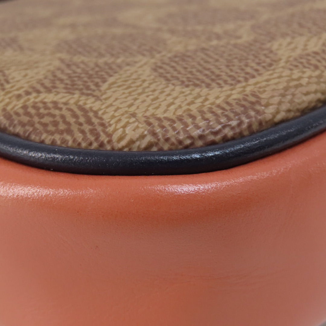 COACH Shoulder Bag 73311 PVC Brown Signature Women Used Authentic