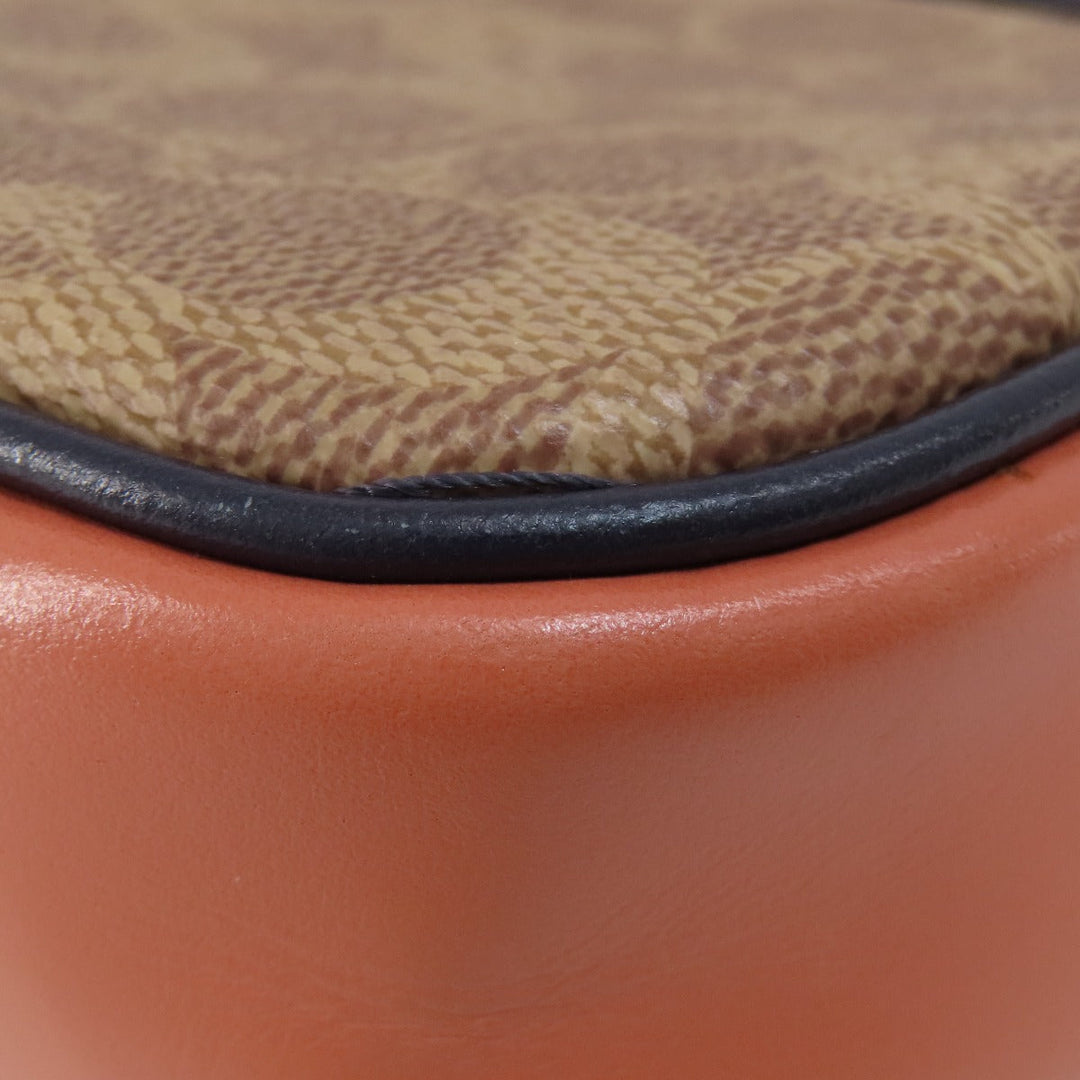 COACH Shoulder Bag 73311 PVC Brown Signature Women Used Authentic