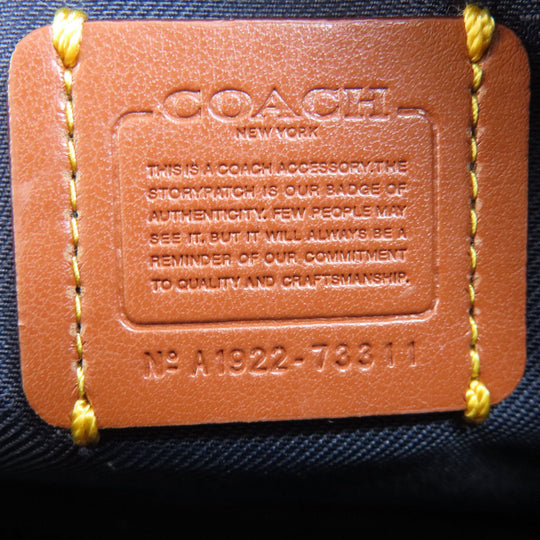 COACH Shoulder Bag 73311 PVC Brown Signature Women Used Authentic