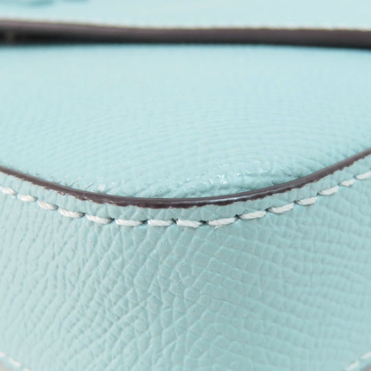 COACH Shoulder Bag C8749 leather blue Long Shoulder Win Crossbody Women Used Authentic