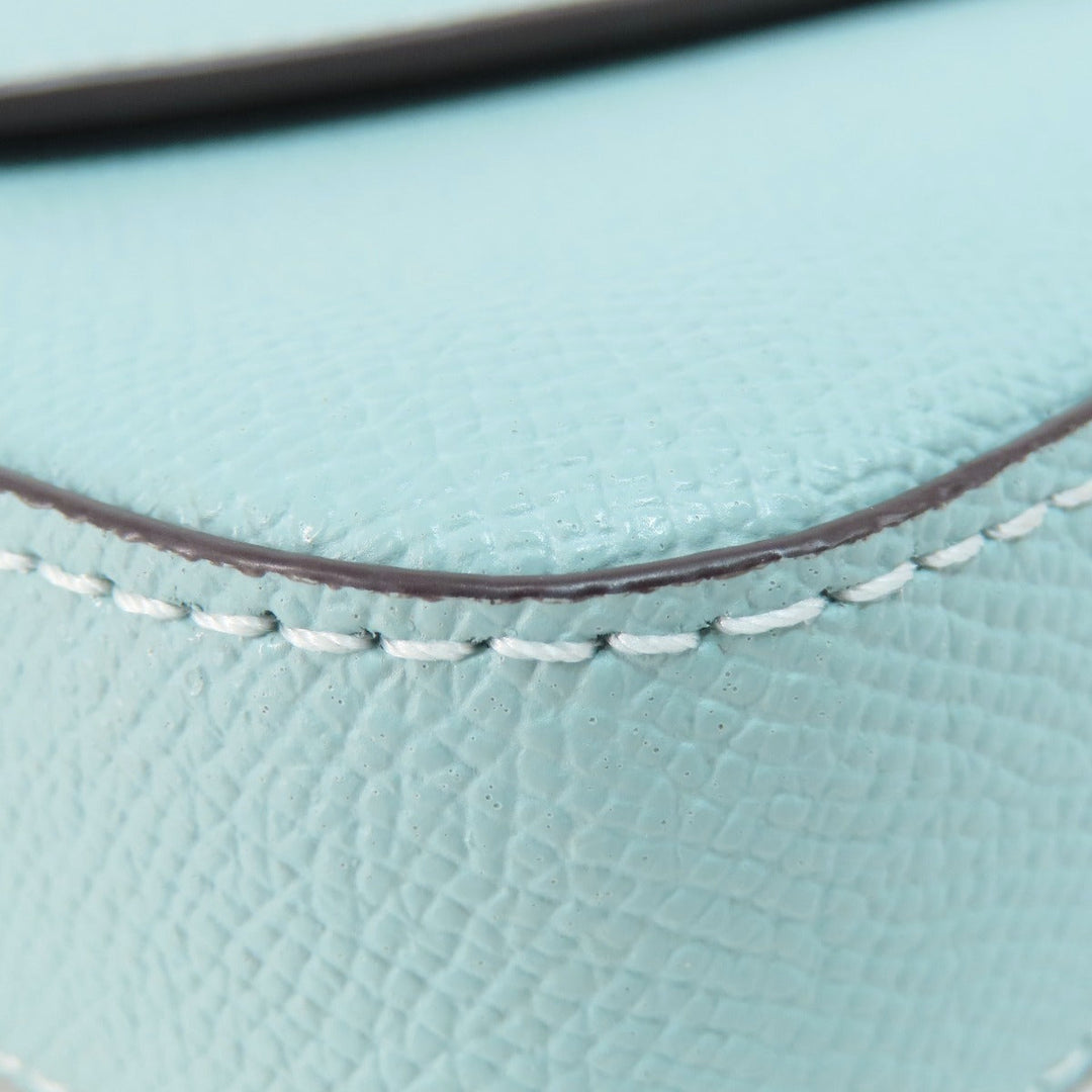 COACH Shoulder Bag C8749 leather blue Long Shoulder Win Crossbody Women Used Authentic