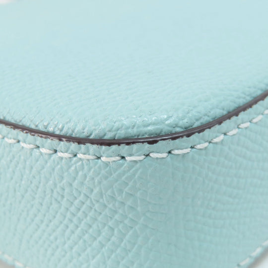 COACH Shoulder Bag C8749 leather blue Long Shoulder Win Crossbody Women Used Authentic