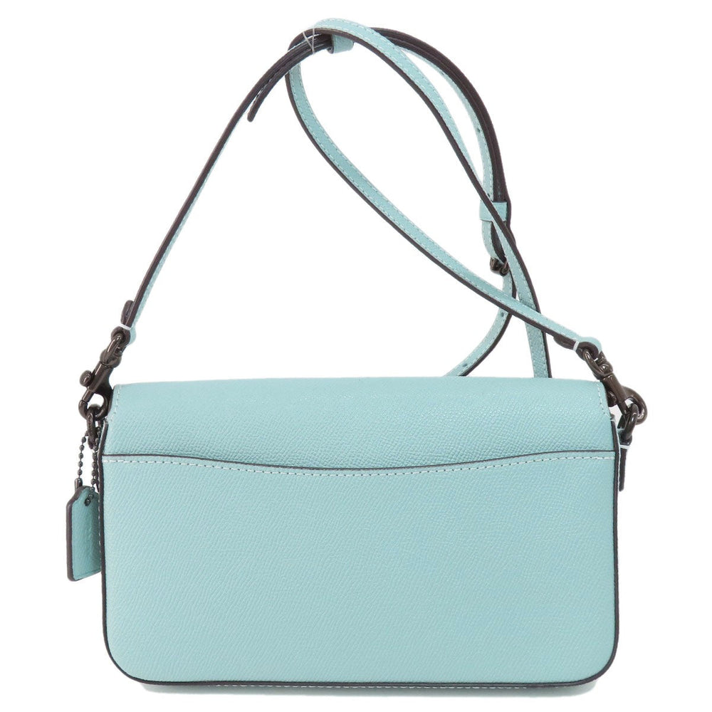 COACH Shoulder Bag C8749 leather blue Long Shoulder Win Crossbody Women Used Authentic