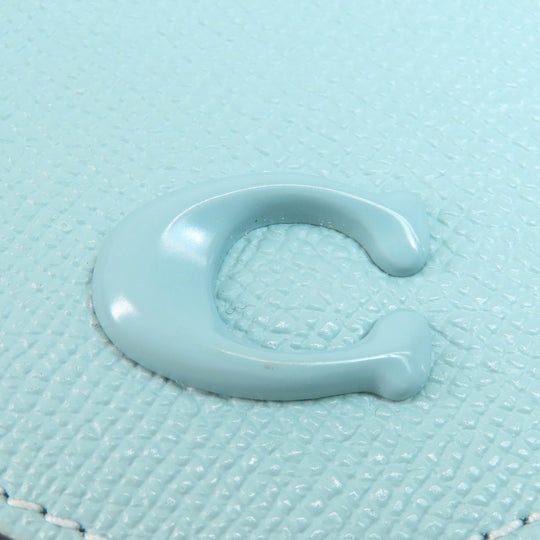 COACH Shoulder Bag C8749 leather blue Long Shoulder Win Crossbody Women Used Authentic