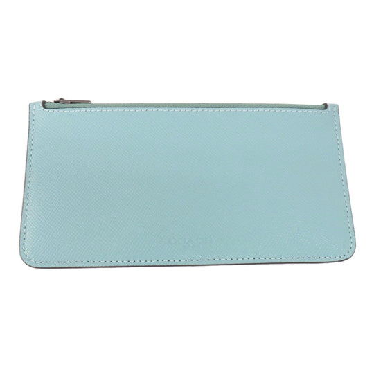 COACH Shoulder Bag C8749 leather blue Long Shoulder Win Crossbody Women Used Authentic