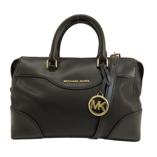 MICHAEL KORS Handbag leather black 2WAY Women Used Authentic
