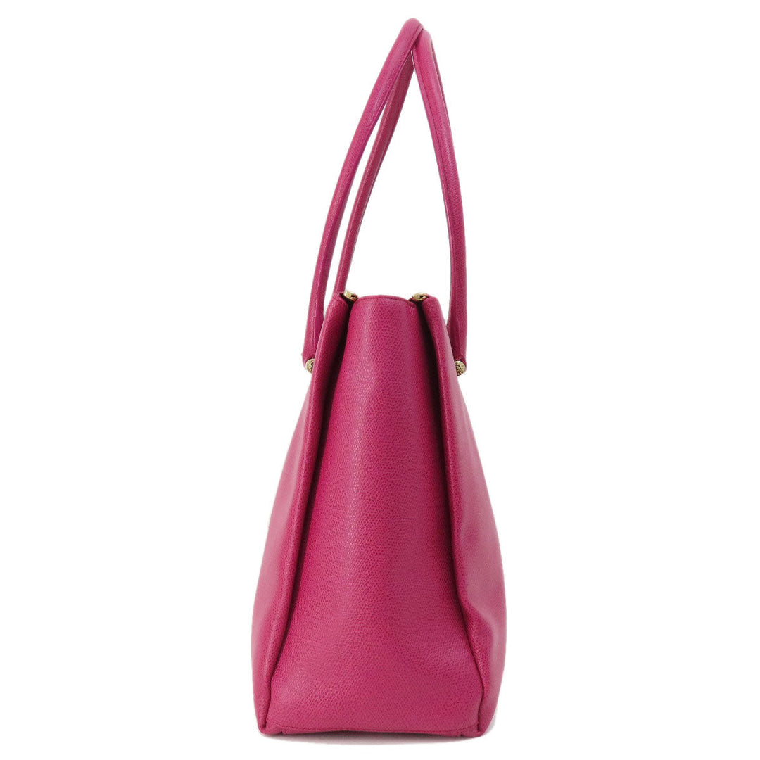 Furla Tote Bag leather pink logo Women Used Authentic