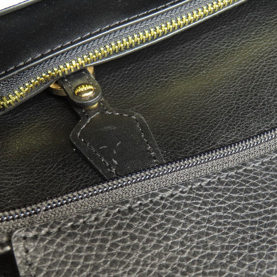 MICHAEL KORS Tote Bag leather black logo Women Used Authentic