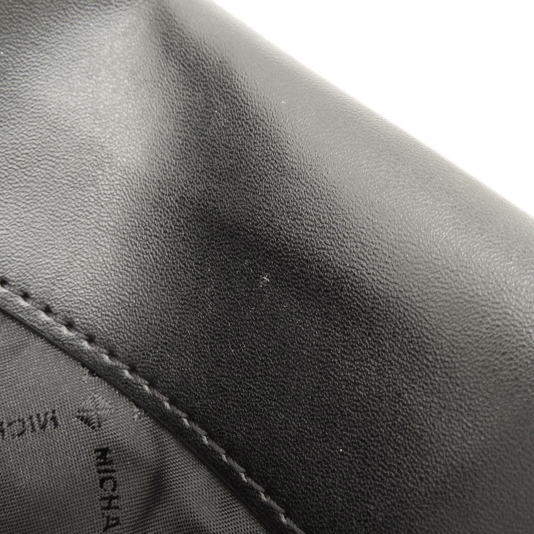 MICHAEL KORS Tote Bag leather black logo Women Used Authentic