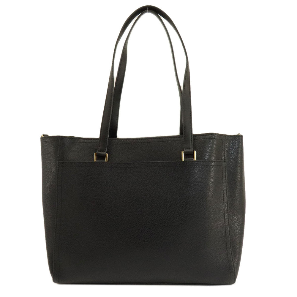 MICHAEL KORS Tote Bag leather black logo Women Used Authentic