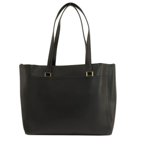 MICHAEL KORS Tote Bag leather black logo Women Used Authentic