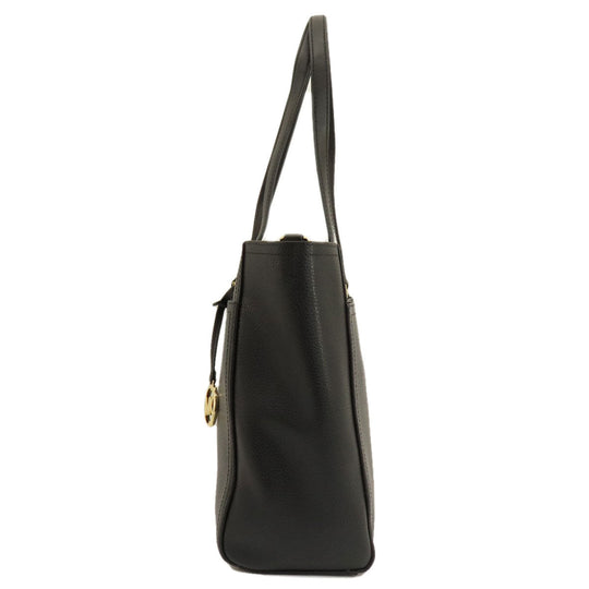 MICHAEL KORS Tote Bag leather black logo Women Used Authentic