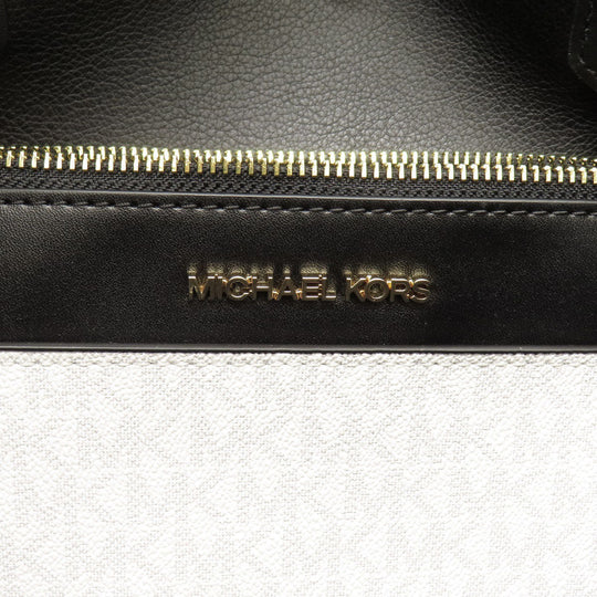 MICHAEL KORS Tote Bag leather black logo Women Used Authentic