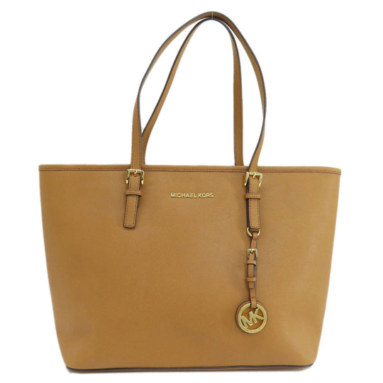 MICHAEL KORS Tote Bag PVC Brown logo Women Used Authentic