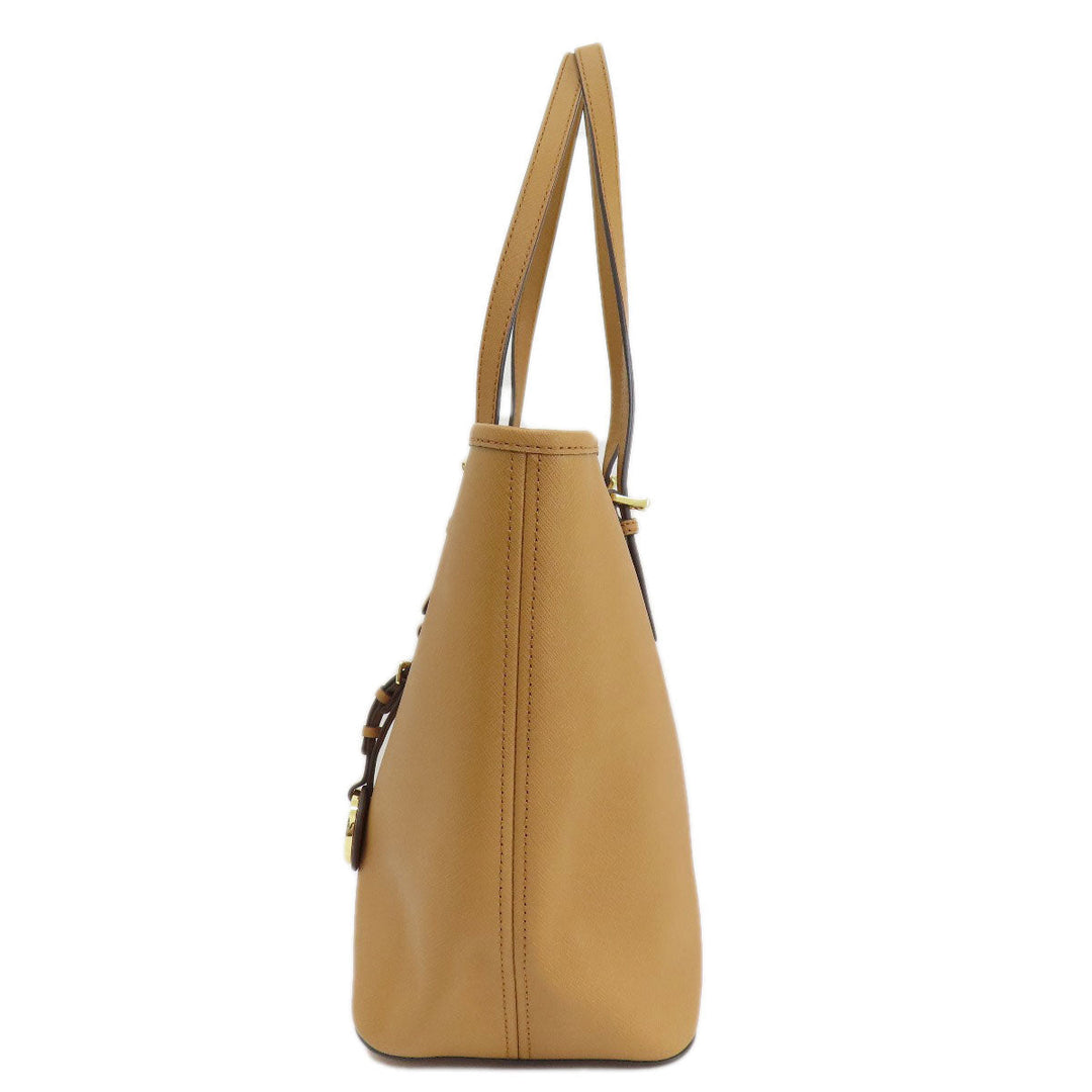 MICHAEL KORS Tote Bag PVC Brown logo Women Used Authentic