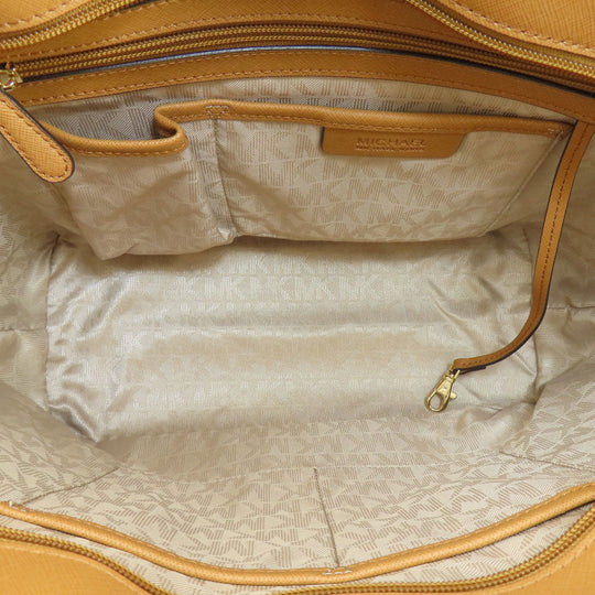MICHAEL KORS Tote Bag PVC Brown logo Women Used Authentic