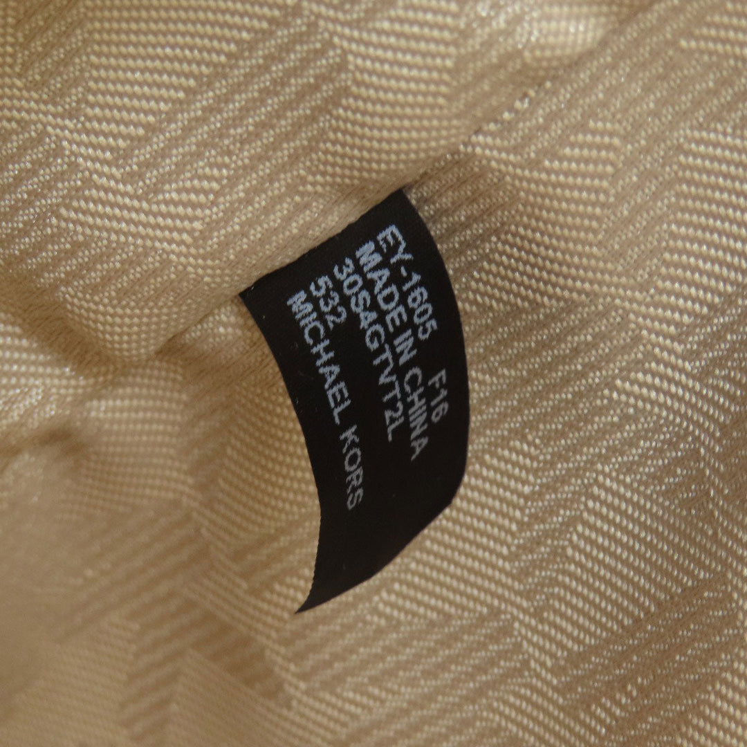 MICHAEL KORS Tote Bag PVC Brown logo Women Used Authentic