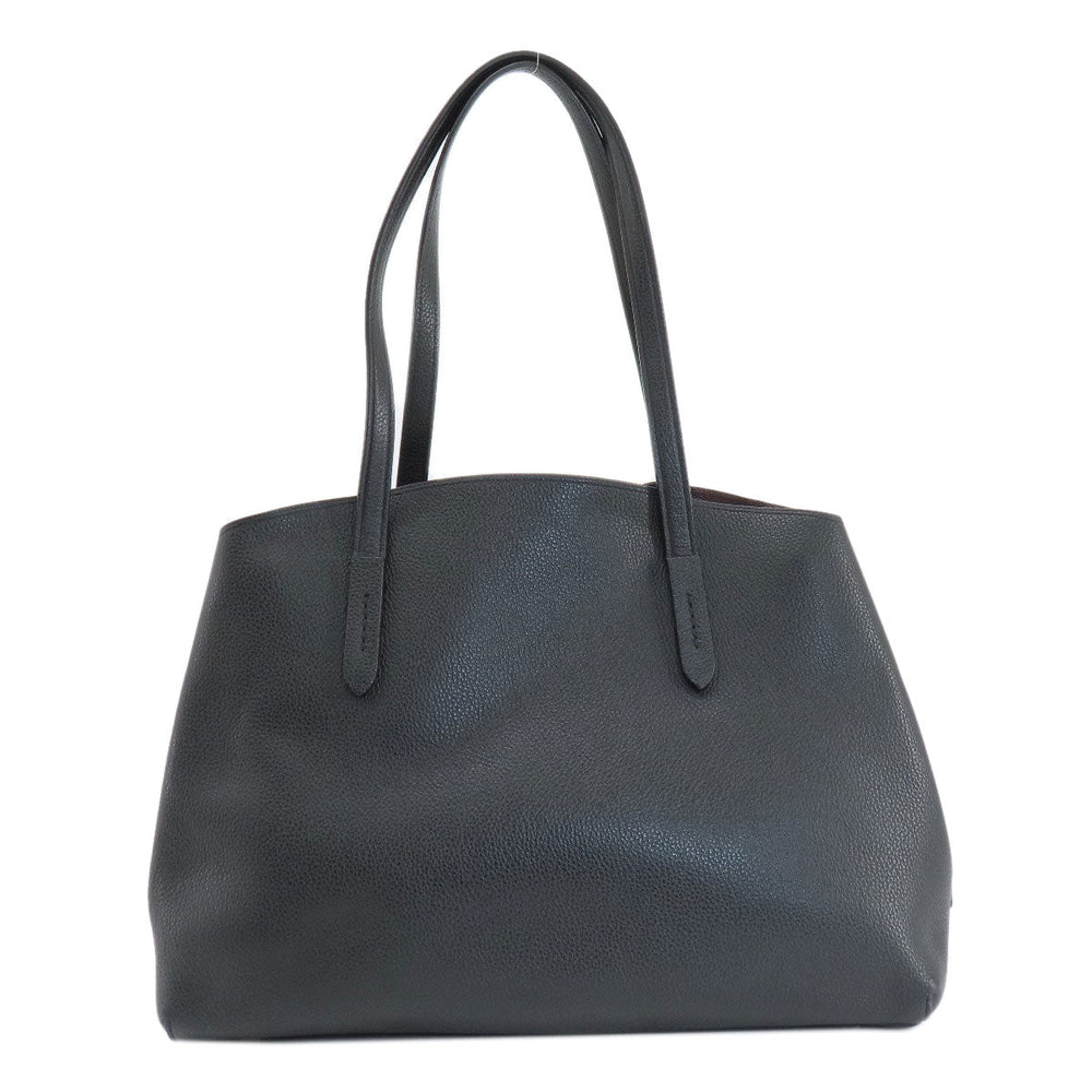 COACH Tote Bag 52547 leather black logo Women Used Authentic