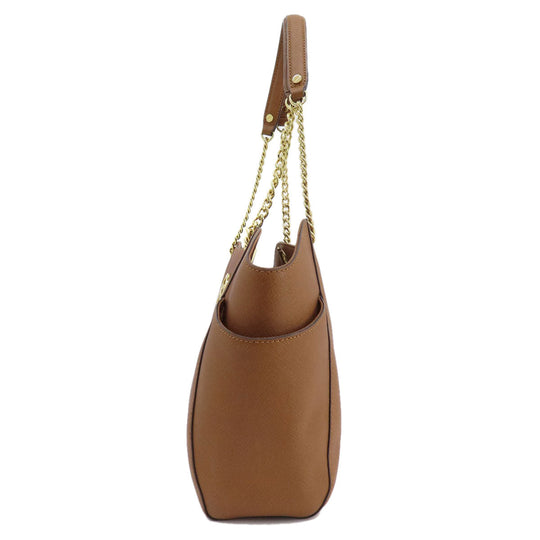 MICHAEL KORS Tote Bag PVC Brown logo Women Used Authentic
