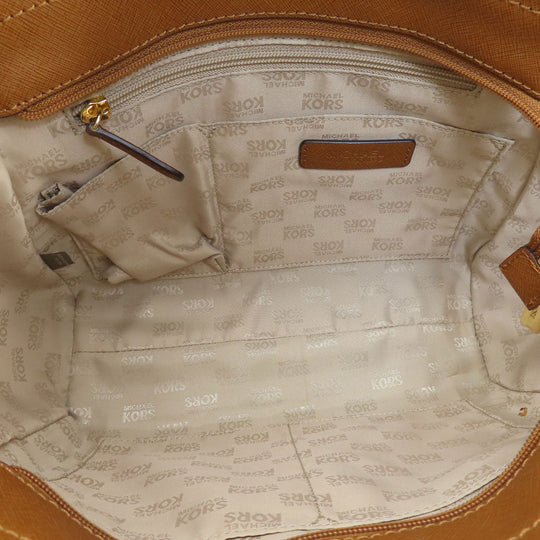 MICHAEL KORS Tote Bag PVC Brown logo Women Used Authentic