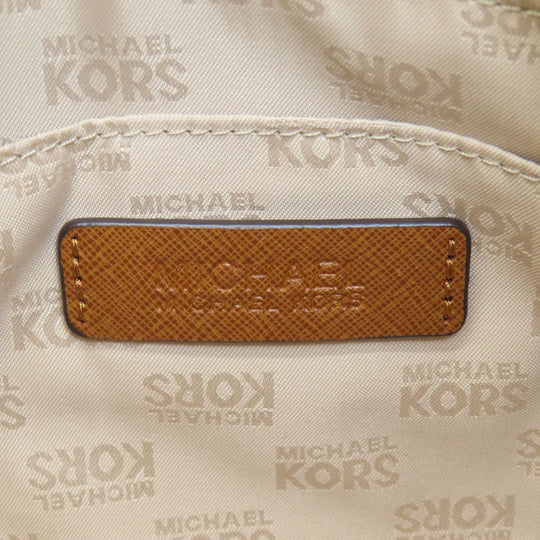 MICHAEL KORS Tote Bag PVC Brown logo Women Used Authentic