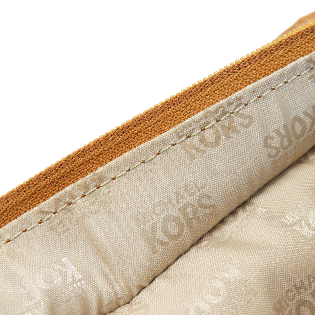 MICHAEL KORS Tote Bag PVC Brown logo Women Used Authentic