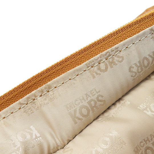 MICHAEL KORS Tote Bag PVC Brown logo Women Used Authentic