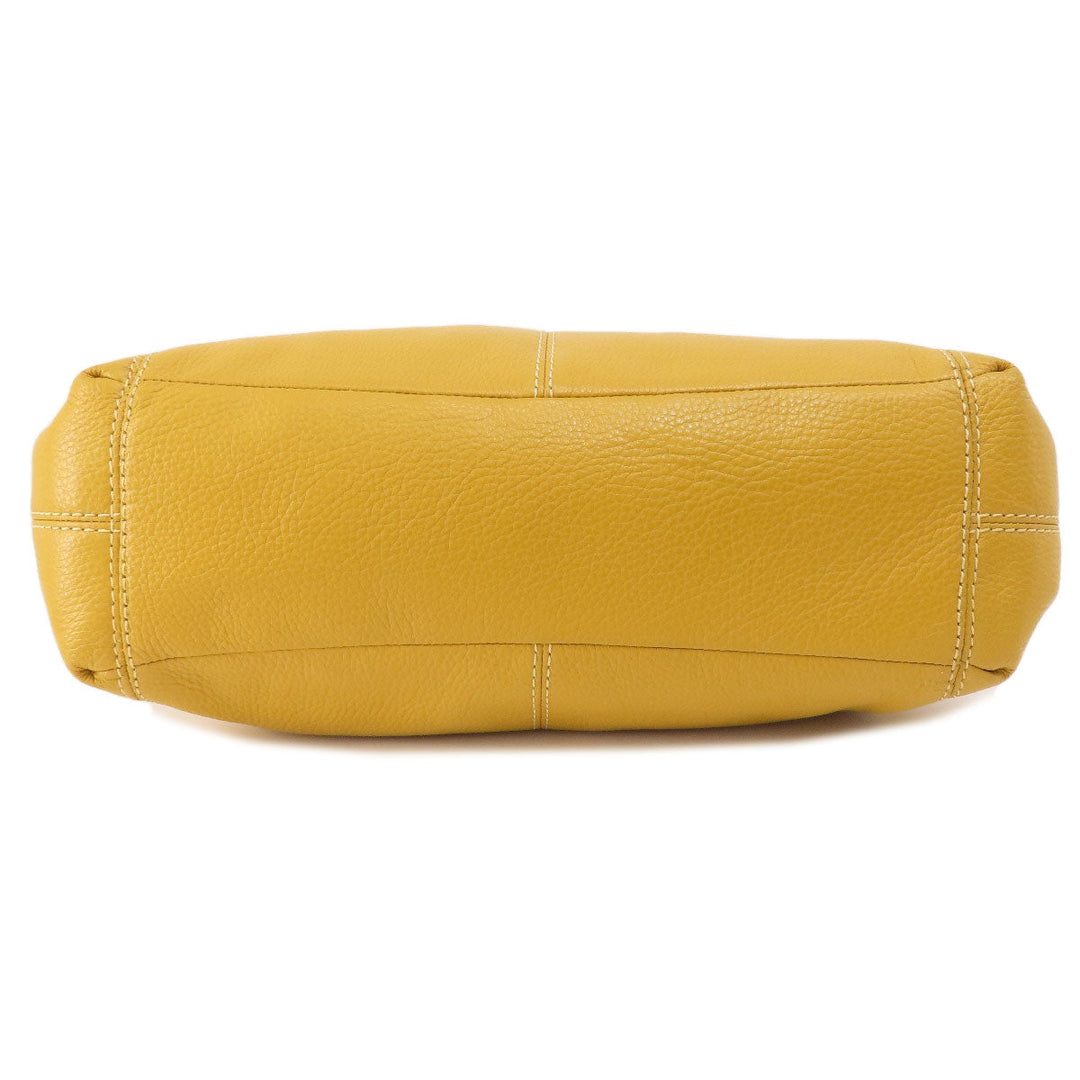 COACH Tote Bag F28997 leather yellow logo Women Used Authentic