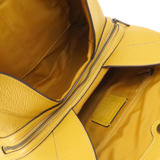 COACH Tote Bag F28997 leather yellow logo Women Used Authentic