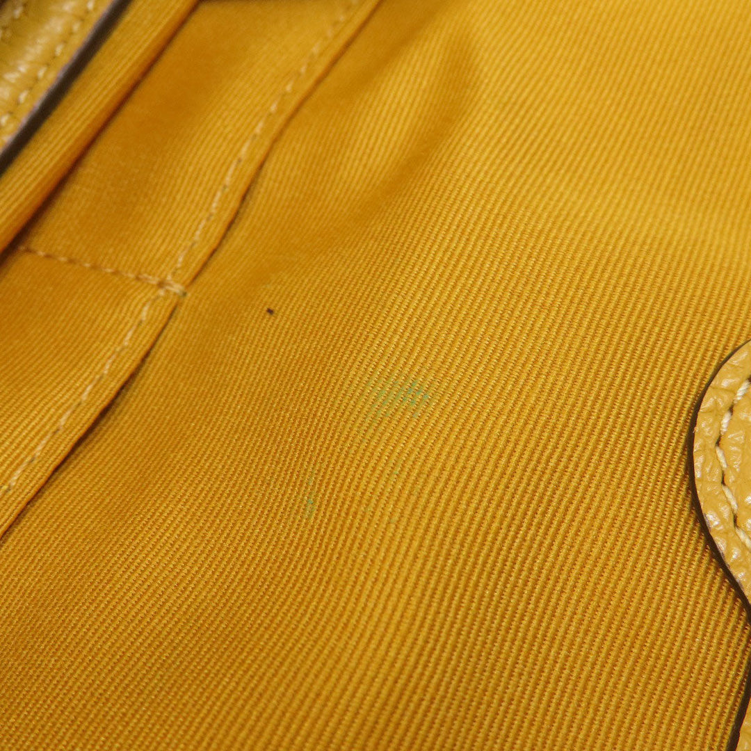 COACH Tote Bag F28997 leather yellow logo Women Used Authentic