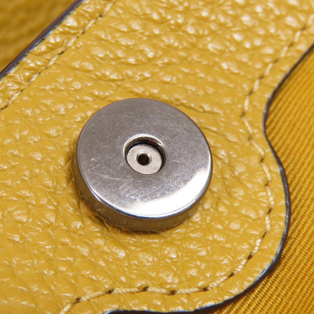 COACH Tote Bag F28997 leather yellow logo Women Used Authentic