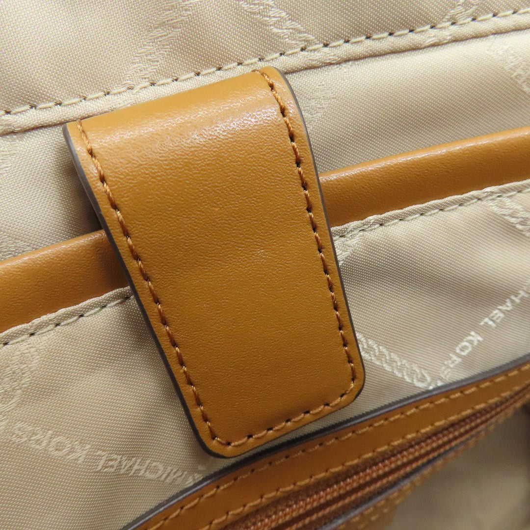 MICHAEL KORS Tote Bag PVC white MK signature Women Used Authentic