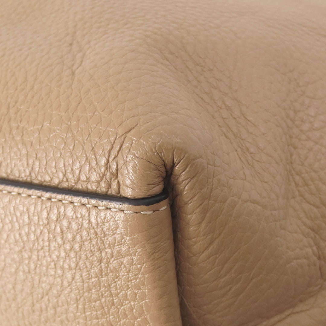 COACH Tote Bag CA165 leather beige Hose and carriage Women Used Authentic