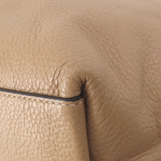 COACH Tote Bag CA165 leather beige Hose and carriage Women Used Authentic